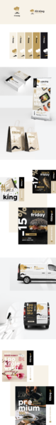 prezentacja logo i materiałów reklamowych cateringu dietetycznego Fit King