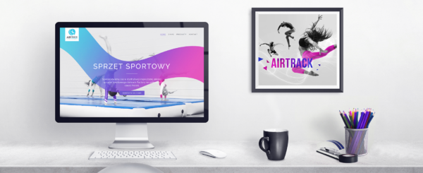 komputer z otwartą stroną internetową firmy Air Track