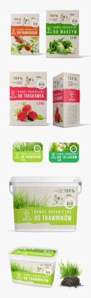 prezentacja etykiet nawozu organicznego marki Athena