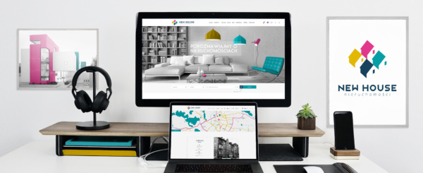 strona internetowa biura nieruchomości New House na różnych urządzeniach