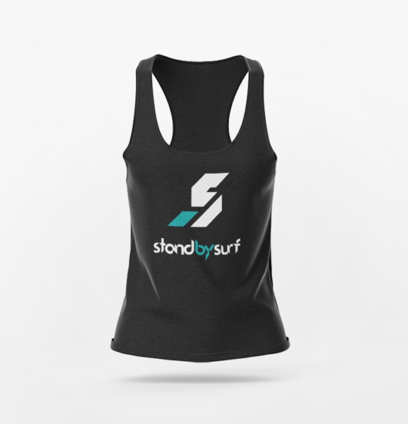 top bez rękawów z nadrukiem z logo Stand by Surf