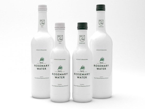 białe butelki No1 Rosemary Water