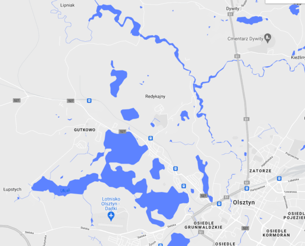 mapa Olsztyn