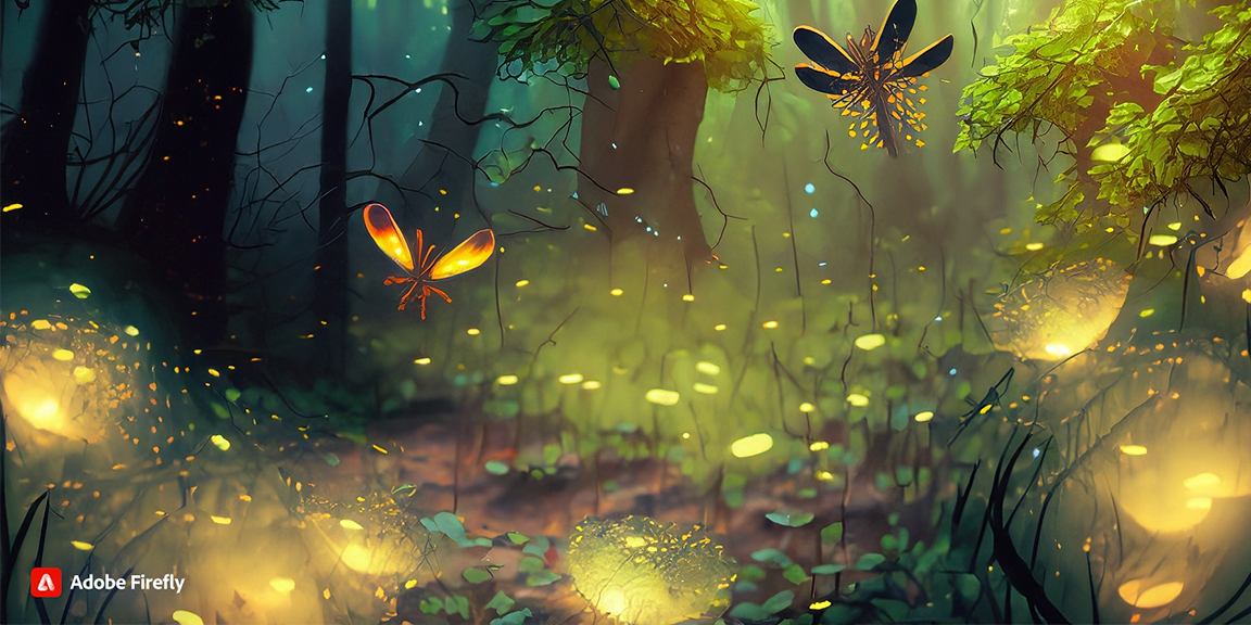 Firefly – nowa AI od firmy Adobe tło