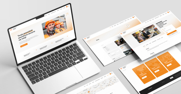 Laptop z otwartą stroną internetową Wojewódzkiego Zakładu Doskonalenia Zawodowego, obok kilka kart z podstronami