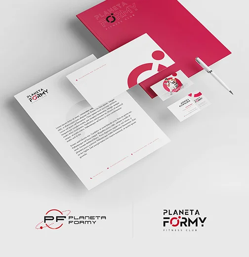 materiały reklamowe fitness clubu Planeta Formy