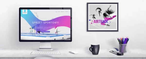 komputer z otwartą stroną internetową firmy Air Track