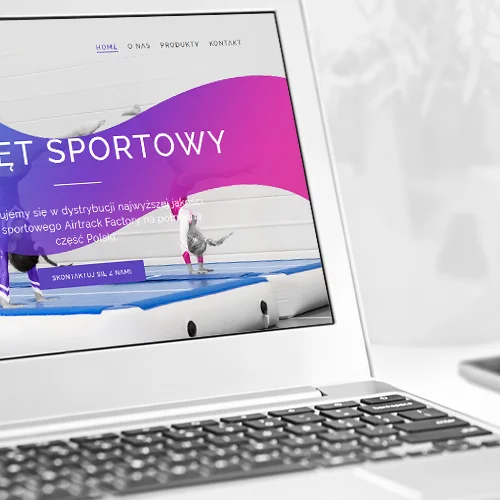 fragment strony internetowej na laptopie