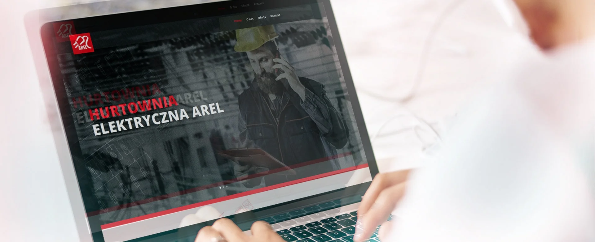 strona internetowa Arel – strona internetowa hurtowni tło
