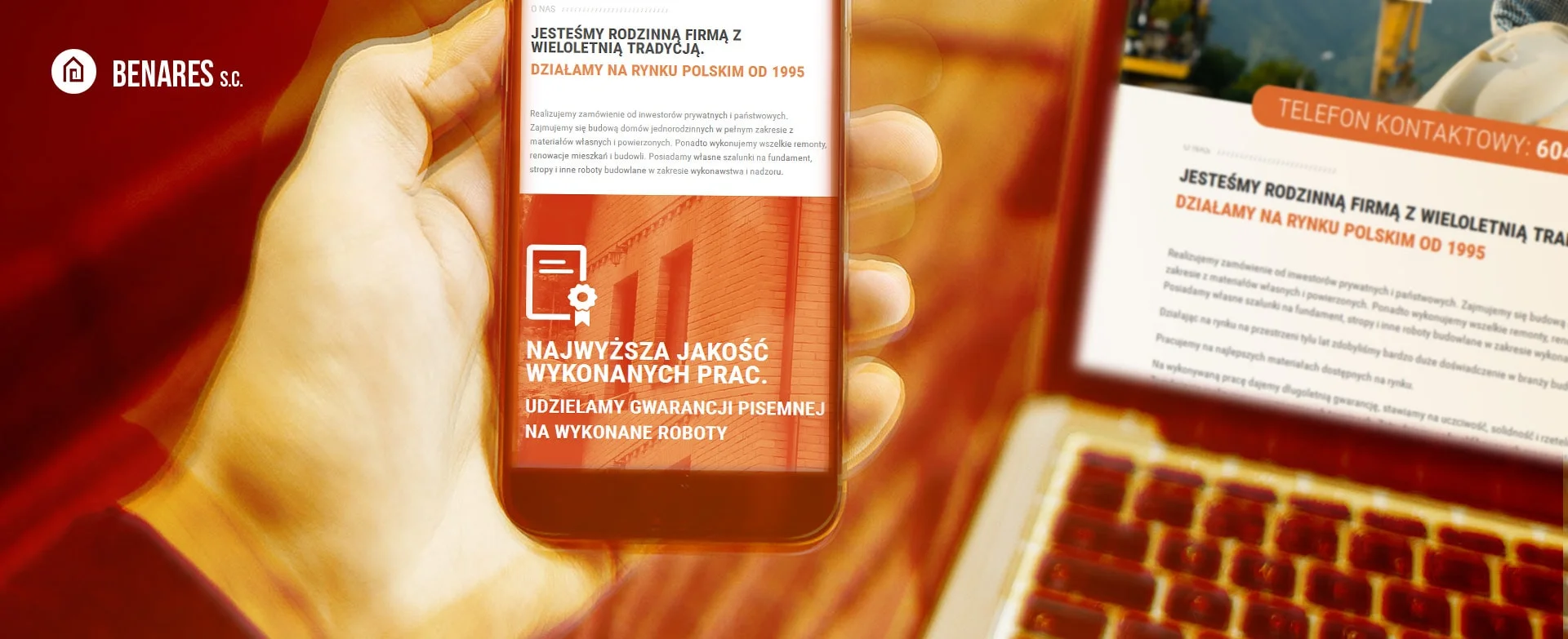 strona internetowa Benares – rodzinny sklep internetowy tło