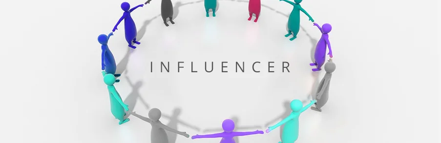 Ilustracja symbolizująca influencer marketing i budowanie zaangażowanej społeczności wokół marki