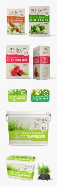 prezentacja etykiet nawozu organicznego marki Athena