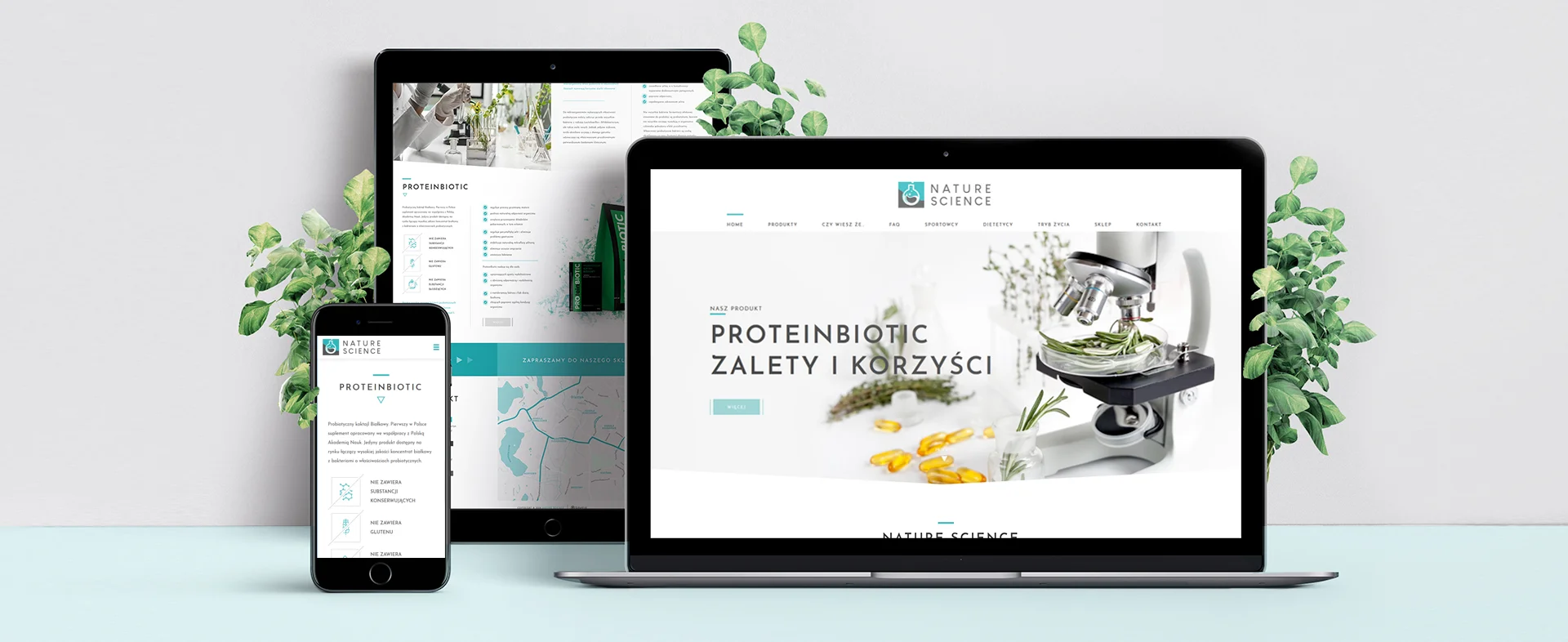 strona internetowa Nature Science tło
