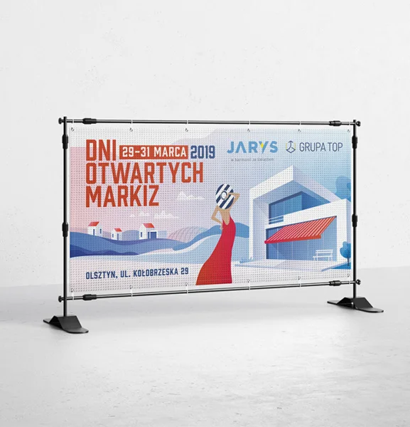 siatka mesh firmy Jarys na stelażu