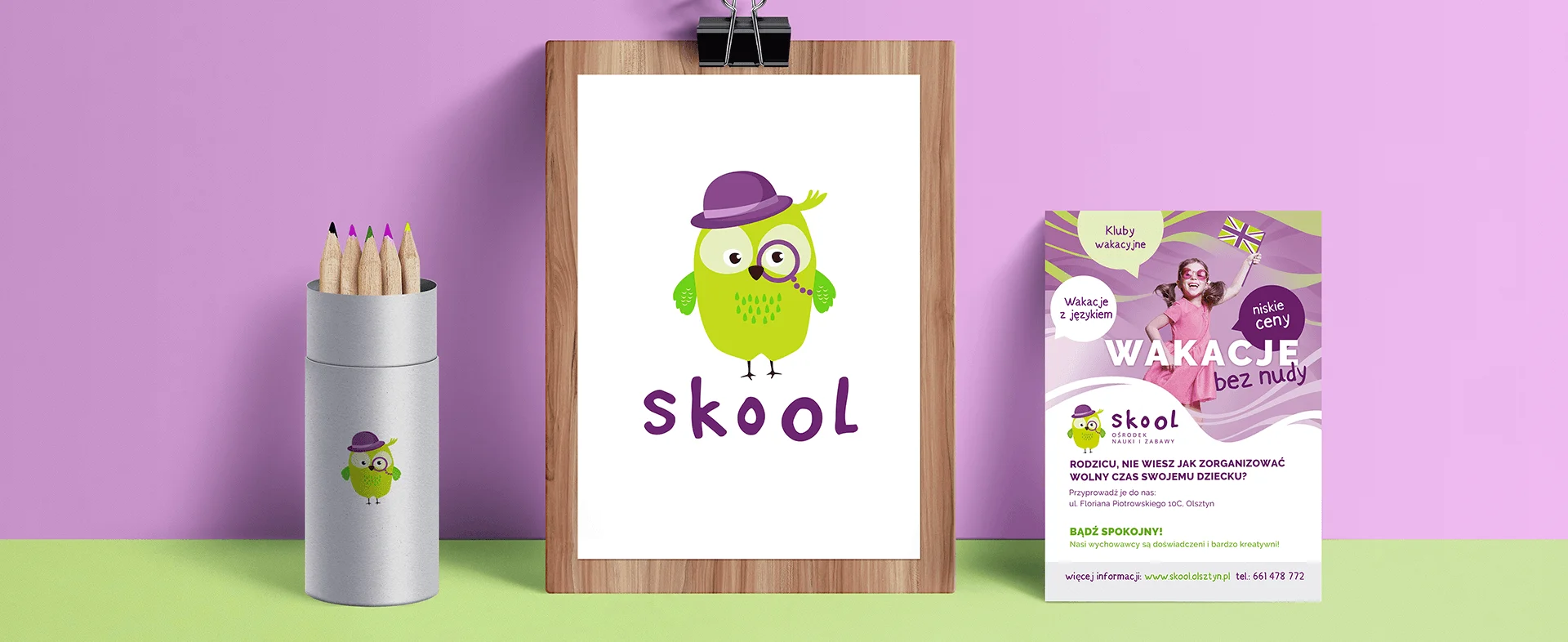 logo Logo dla szkoły Skool tło