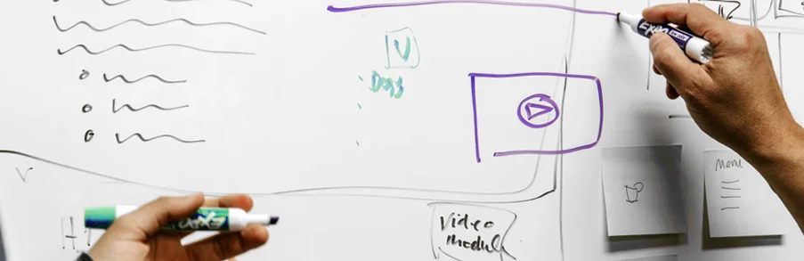 Projektowanie UX i UI, tworzenie makiety strony internetowej na tablicy