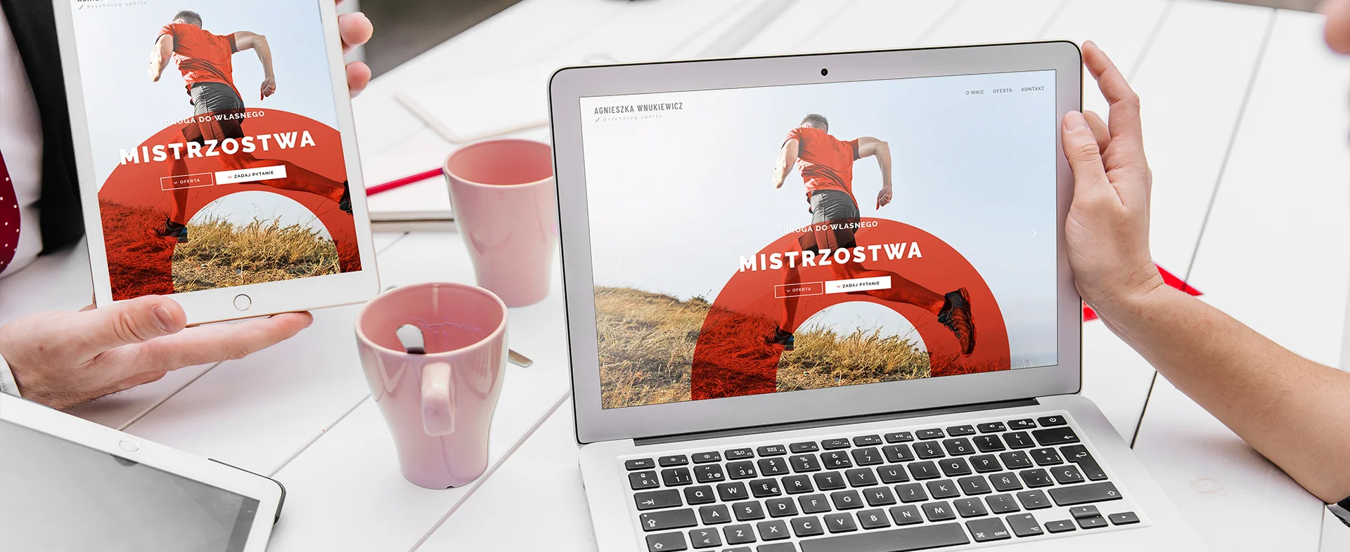 strona internetowa Agnieszka Wnukiewicz – strona psychologa sportu tło