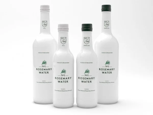 białe butelki No1 Rosemary Water