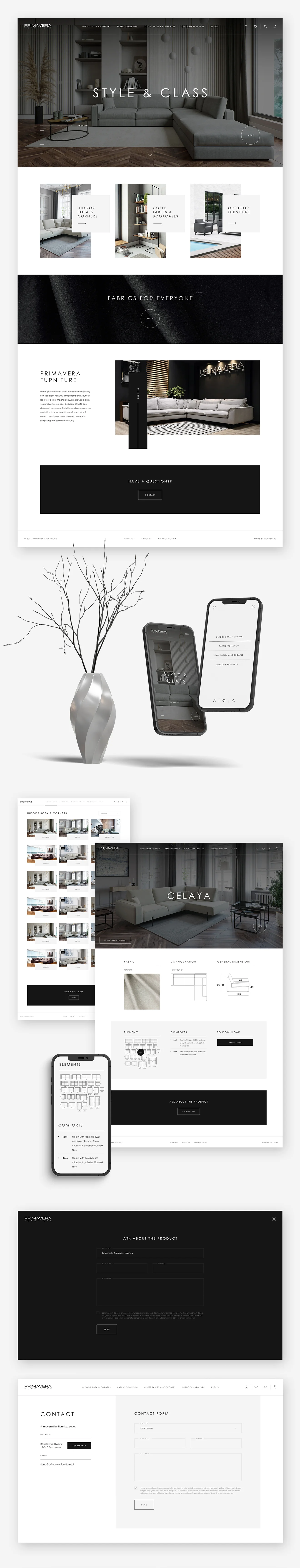 strona internetowa Primavera Furniture