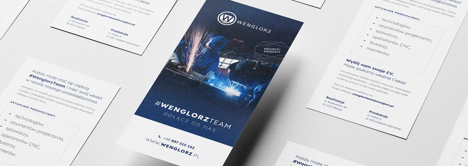 broszura Materiały promocyjne dla firmy Wenglorz tło