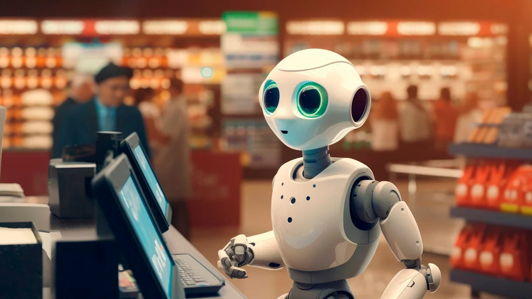 robot, sklep, zakupy, pomocnik