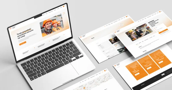 Laptop z otwartą stroną internetową Wojewódzkiego Zakładu Doskonalenia Zawodowego, obok kilka kart z podstronami