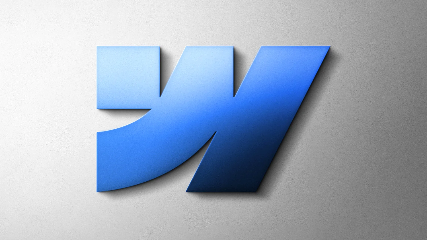 Logo Webflow Logo Webflow na szarym tle