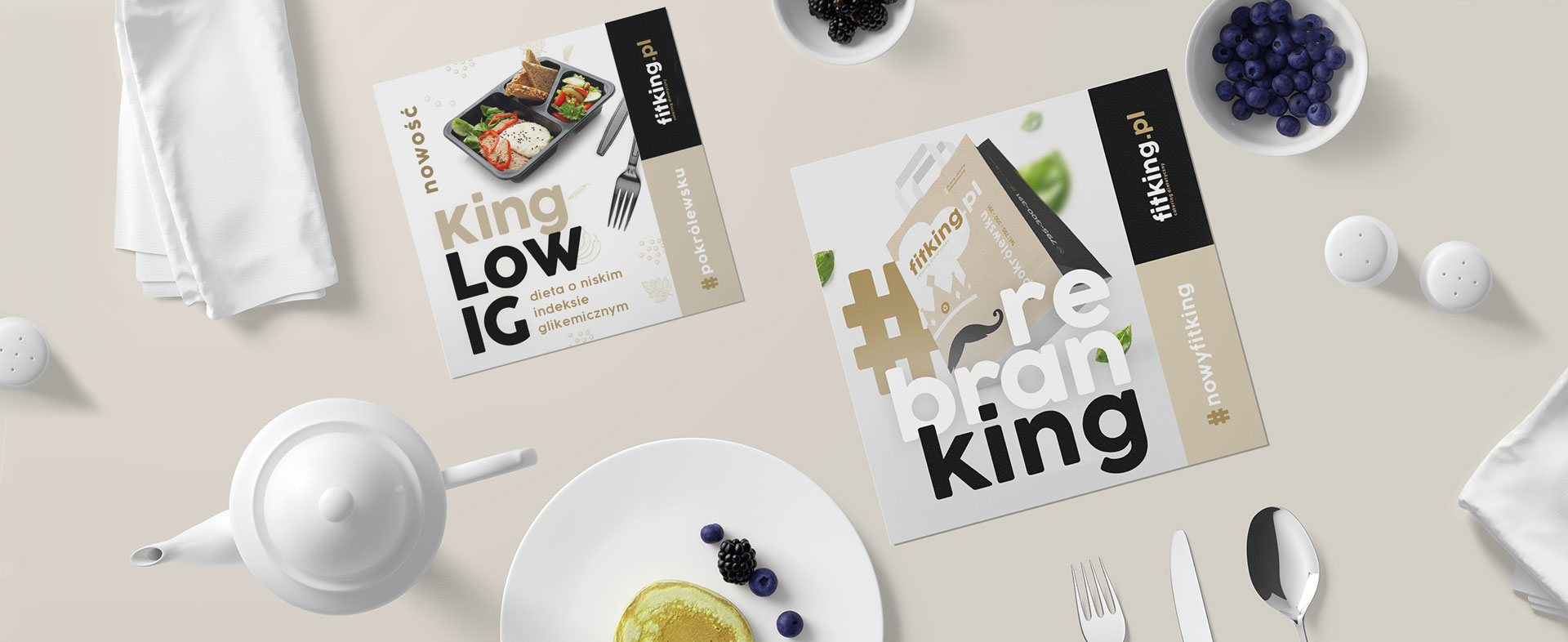rebranding Odświeżenie wizerunku marki Fit King tło