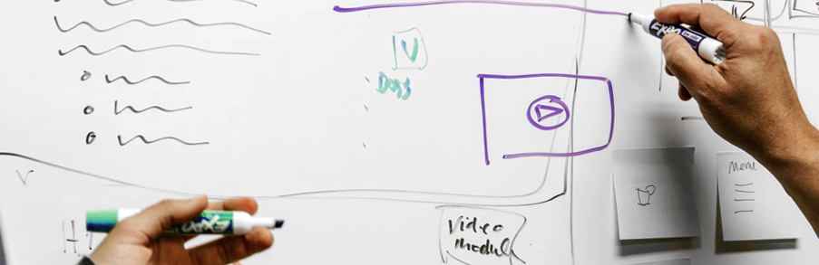 Projektowanie UX i UI, tworzenie makiety strony internetowej na tablicy