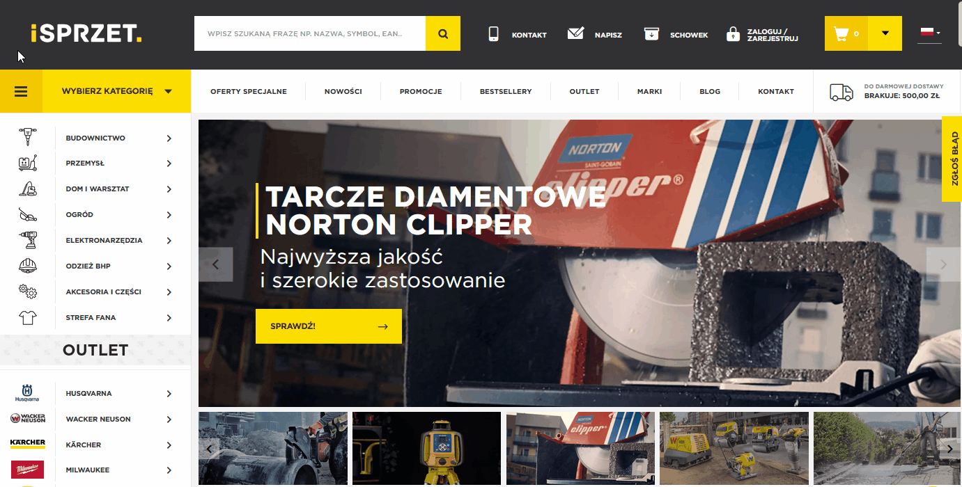 Menu boczne na stronie internetowej