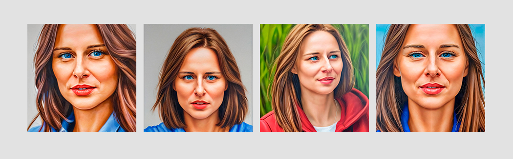 Portret kobiety wygenerowany przez AI